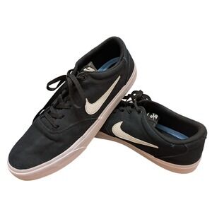 Nike‎ SB Charge Canvas Skateboarding Shoes Black White Sneakers Mens Size 13